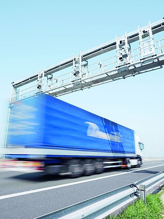 Photo shows MLFF Gantry in Belgium