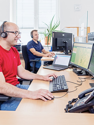 Image shows EFKON engineer 