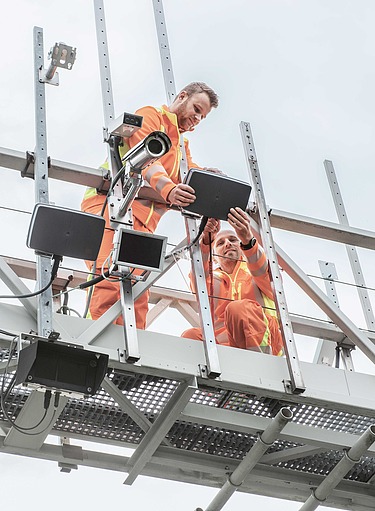 Image shows MLFF components installed on a gantry