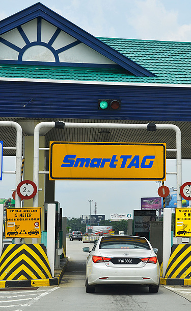 Image shows Toll Plaza in Malaysia