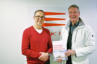 Former co-founder Dr. Pammer visits EFKON Headquarters The image shows Dr. Pammer, co-founder of EFKON