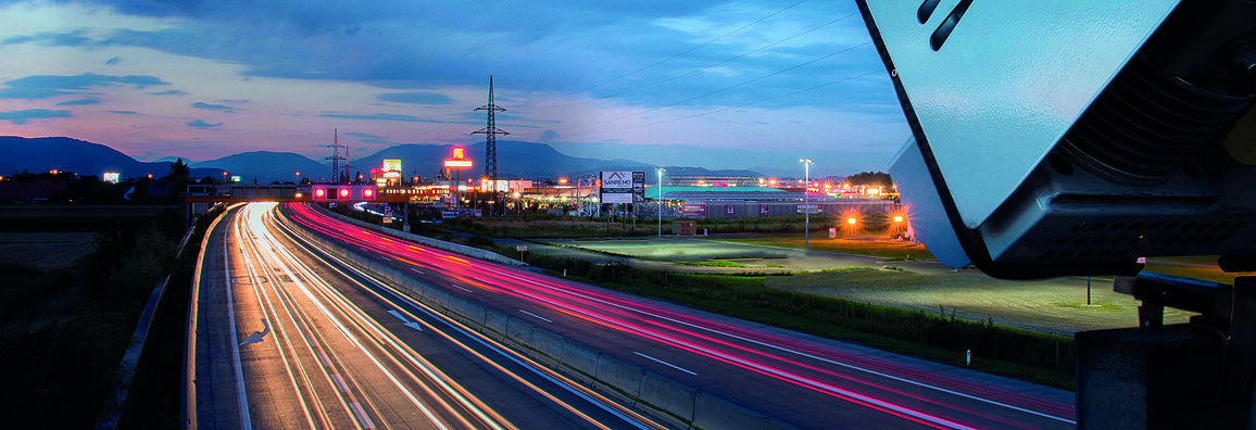 The image shows a component overlooking a highway