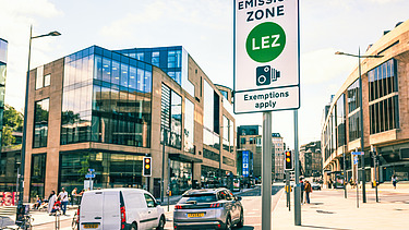 image shows a low emission zone