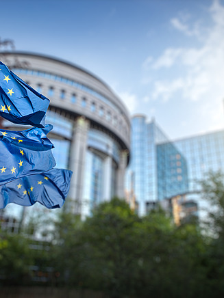The image represents EFKONs office in Belgium, Brussels