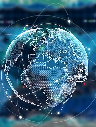 Photo showing the earth from space