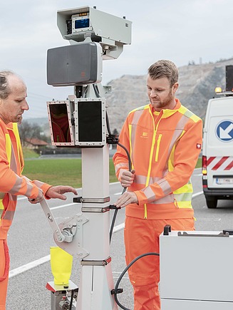 Image shows flexible electronic toll enforcement