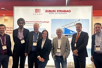 Image shows EFKON sales team at the Intertraffic in Amsterdam