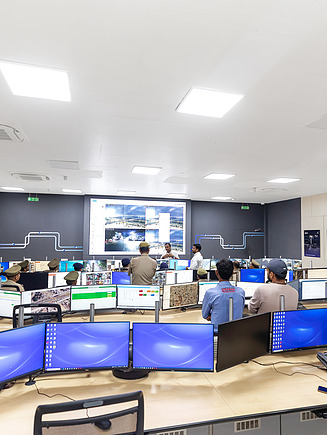 Image shows a Control Room for Highway Traffic Management System