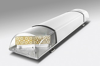 The image shows a symbolic foto of the roof unit with DSRC antennas