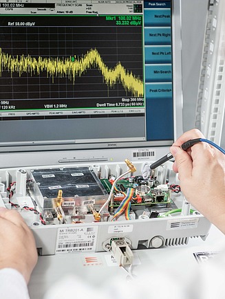 image shows an engineer for DSRC technology